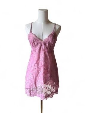 Victoria's Secret Pink Lace Chemise Slip